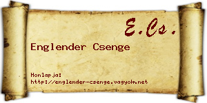 Englender Csenge névjegykártya